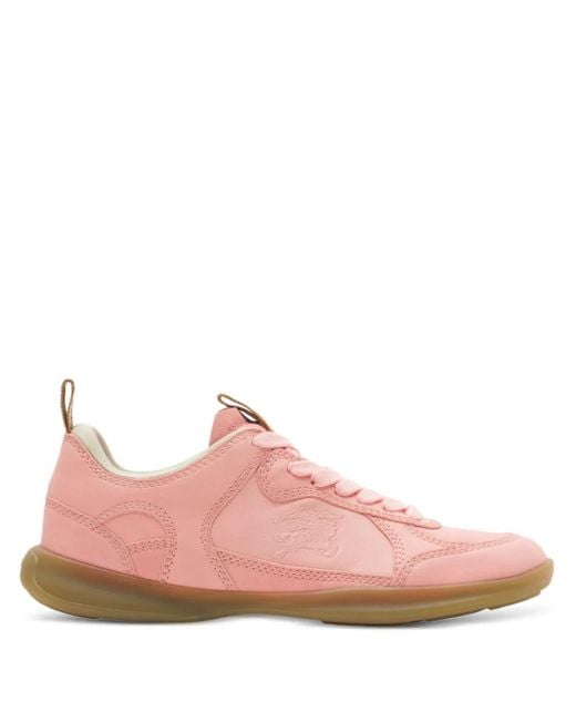 Burberry Pink Leather Matrix Sneakers