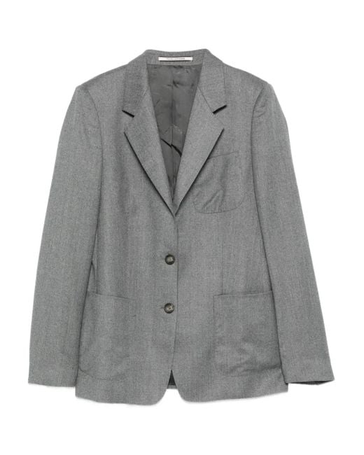 Tagliatore Gray Single-Breasted Blazer