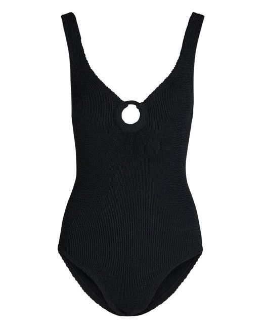 Hunza G Black Cenile Ring Swimsuit