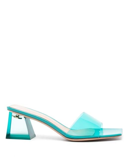 Gianvito Rossi Blue Cosmic 55Mm Mules