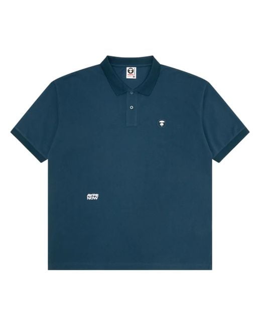 Aape By A Bathing Ape Blue Cotton Polo Shirt for men
