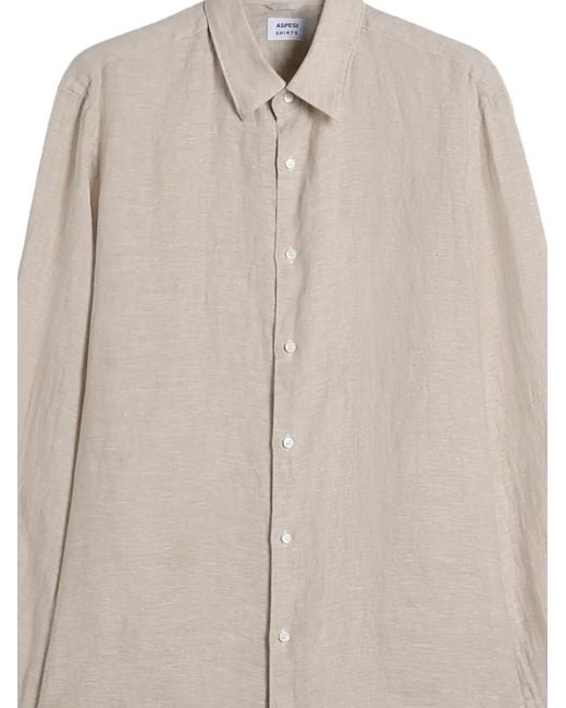 Aspesi Natural Comma Button Shirt for men