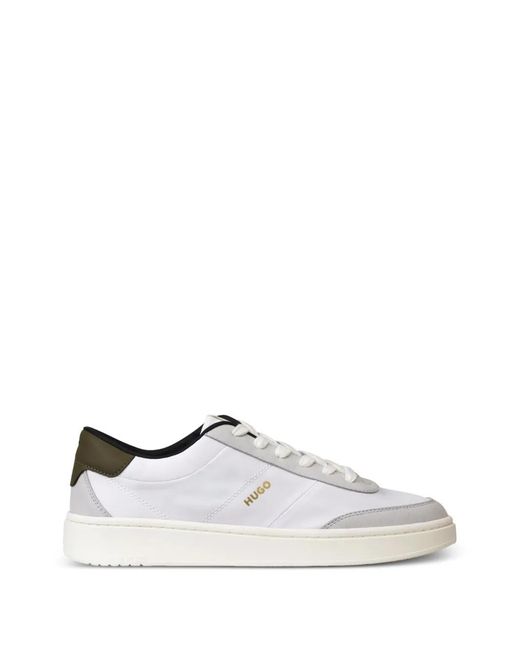 HUGO White Logo Detail Sneakers for men