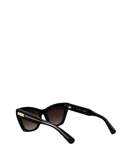 Longchamp Black Geometric-Frame Sunglasses