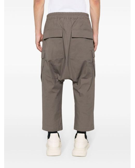 Rick Owens Gray Drop-crotch Tapered Trousers for men
