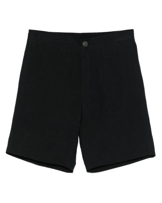Sandro Black Linen Bermuda Shorts for men