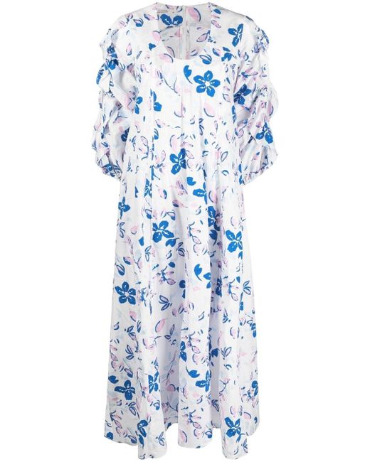 Dorothee Schumacher Pretty Floral-print Maxi Dress in Blue | Lyst