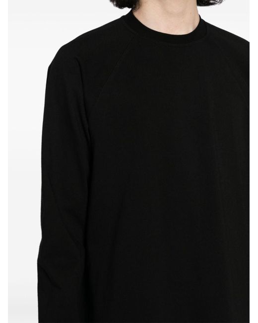 Rick Owens Black Long-sleeve Cotton Sweatshirt for men