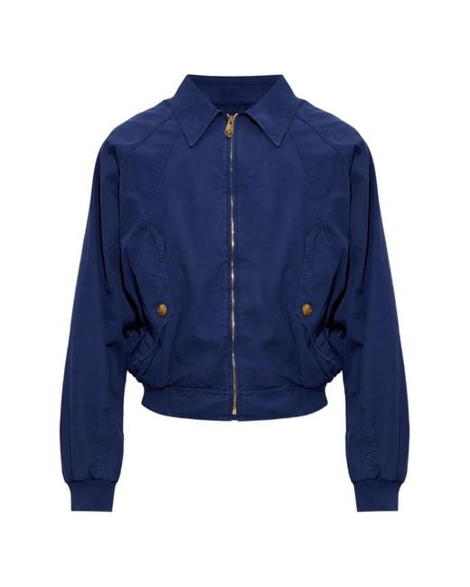 Versace Blue Medusa Embroidered Jacket for men