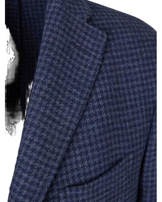 Boglioli Blue Notched Wool Jacket for men