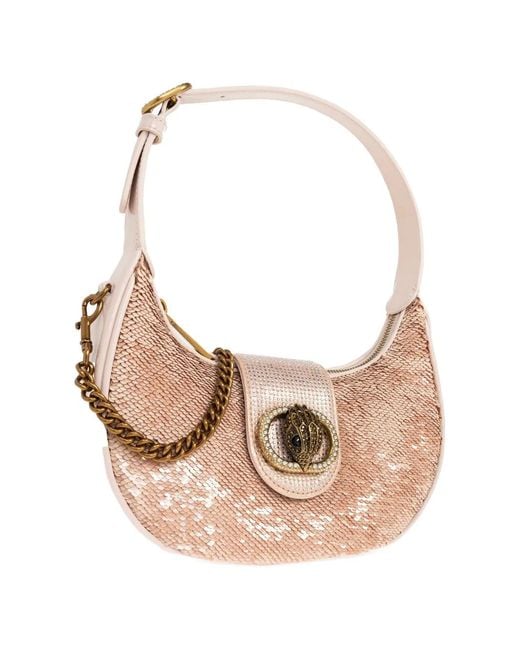 Kurt Geiger Natural Small Chelsea Sequin-Embellished Tote Bag