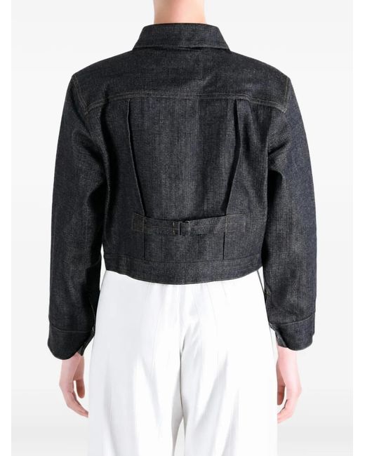 TAIGA TAKAHASHI Black Cropped Denim Jacket