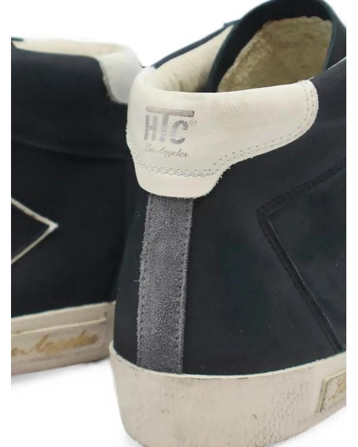 HTC Black Vipers Distressed Leather Sneakers