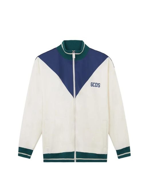 Gcds Blue Zip-Up Sweatshirt