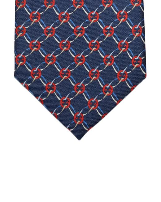 Gucci Purple Geometric-Pattern Silk Tie for men