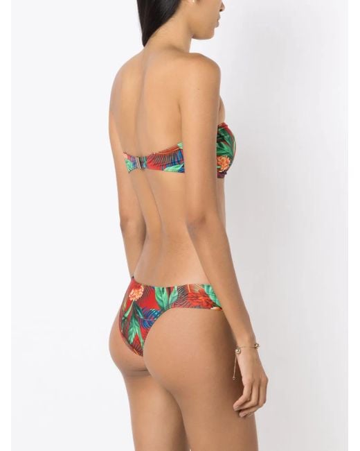 Lygia & Nanny Natural Ritz Botanical-Print Bikini Bottoms