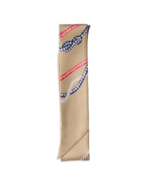 Prada White Silk Scarf