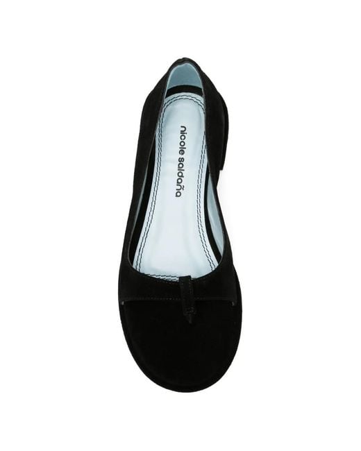 Nicole Saldanã Black Senna Suede Sandals