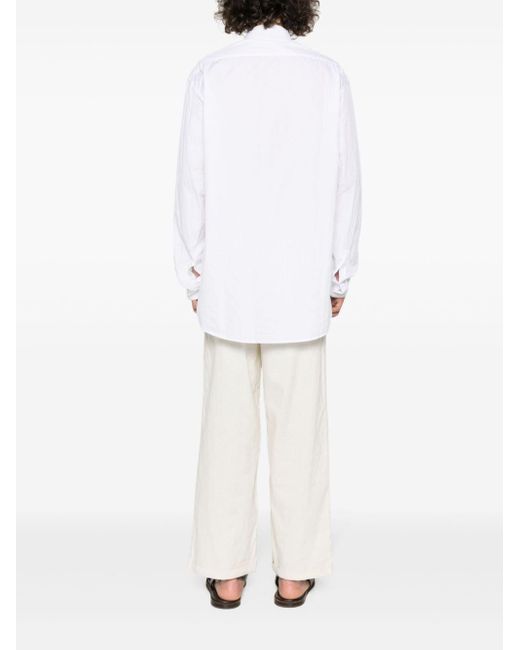 Barena White Classic-collar Cotton Shirt for men