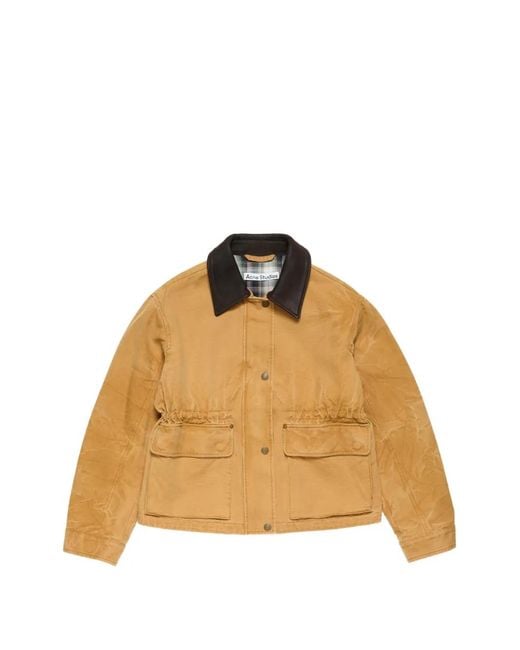 Chaqueta Con Cordones En El Cuello Acne de color Metallic