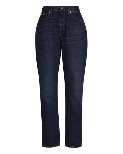 Calvin Klein Blue Logo-Patch Jeans
