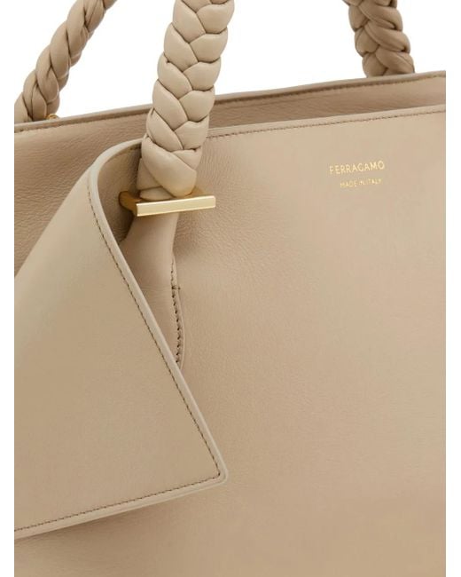 Ferragamo Natural Scarf Shoulder Bag