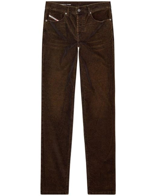 DIESEL D-Finitive Tapered-Jeans aus Cord in Brown für Herren