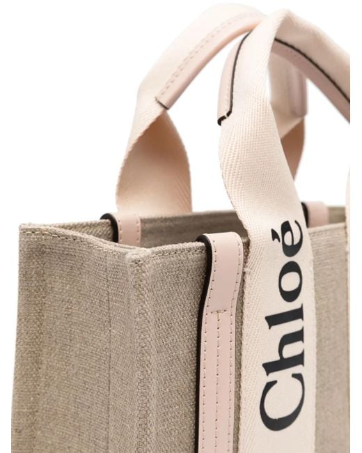 Petit sac cabas Woody Chloé en coloris Natural