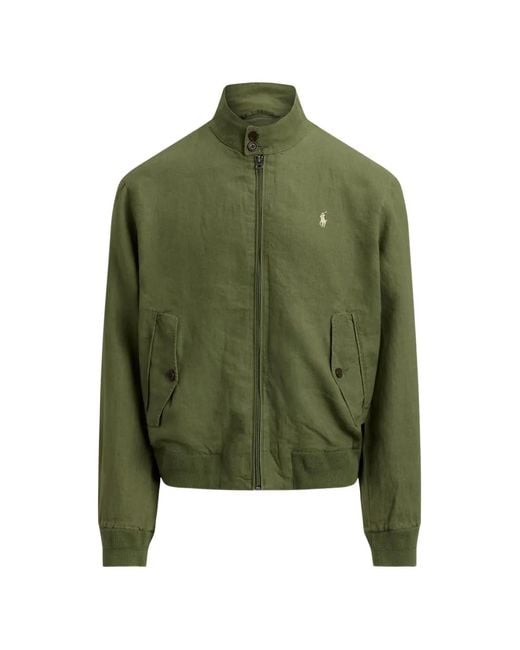 Polo Ralph Lauren Green Linen Short Jacket for men