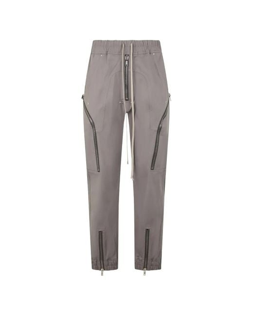Rick Owens Gray Heizer Cargo Pants for men