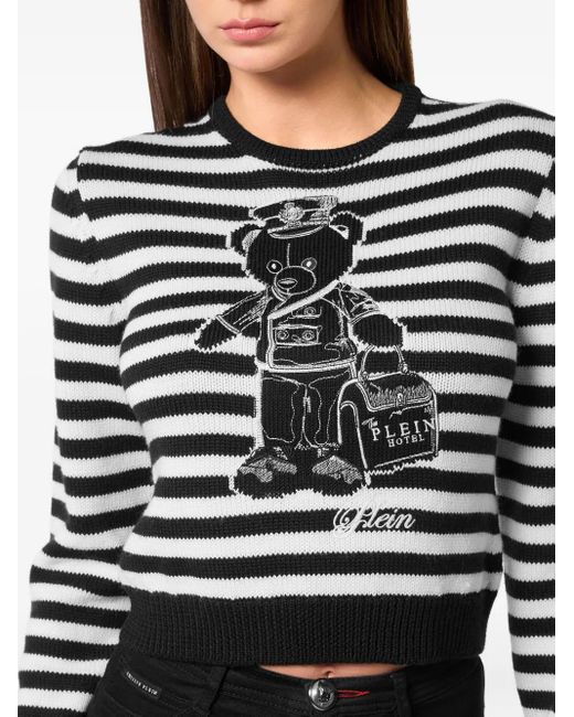 Pull À Rayures Philipp Plein en coloris Black