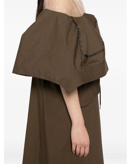 Sacai パネル ドレス Brown