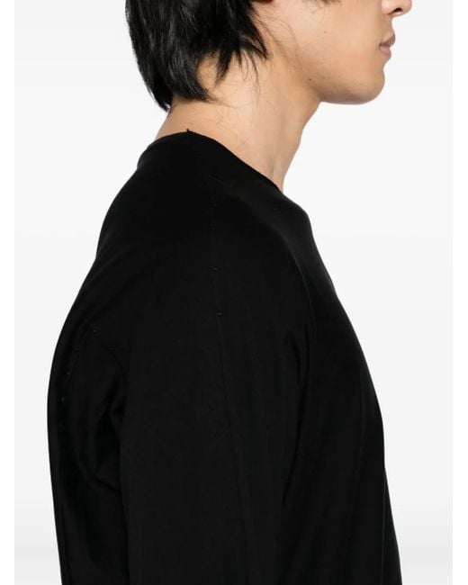 メンズ DEVOA カットオフエッジ Tシャツ Black