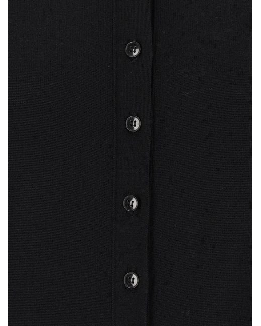 Barena Black Button-Up High-Neck Sweater