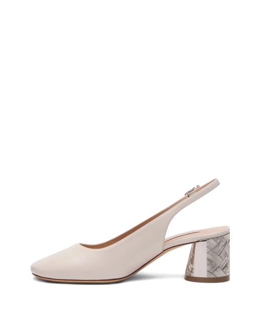 Casadei White Reflex Slingback Pumps