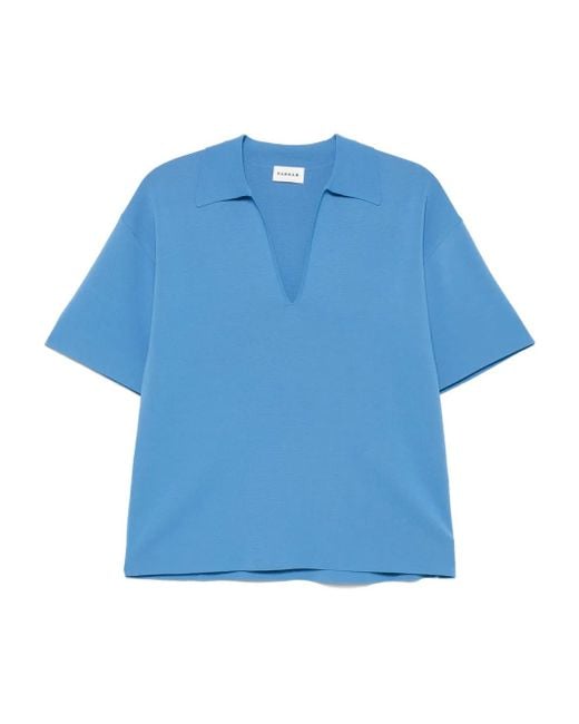 P.A.R.O.S.H. Blue Ribbed T-Shirt