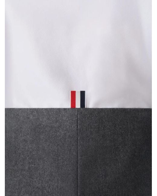 Thom Browne Gray Solid Wool Flannel Pencil Skirt