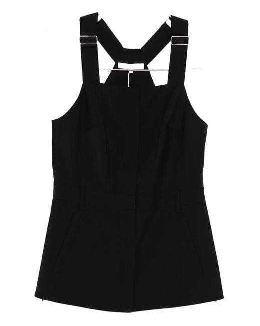 Tibi Black Overall Top