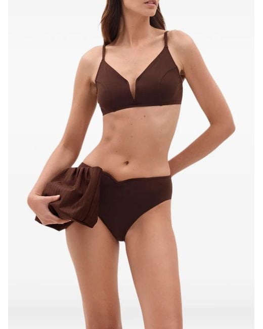 Eres Brown Soiree Paradise Ruched Clutch Bag