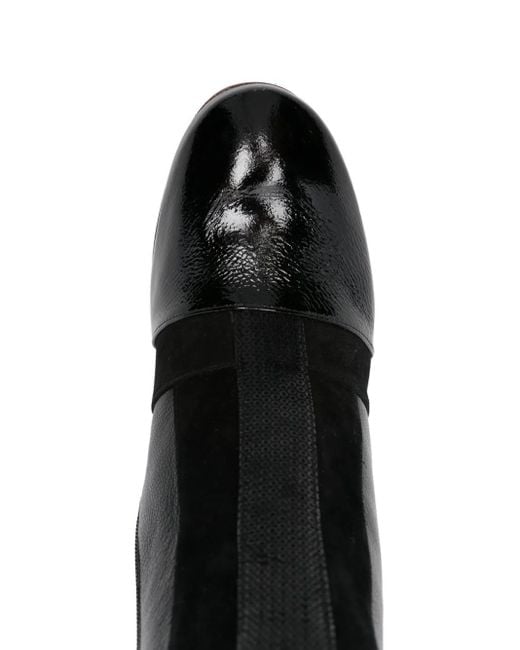 Chie Mihara Black 55Mm Fitas Patent-Leather Block-Heel Boots
