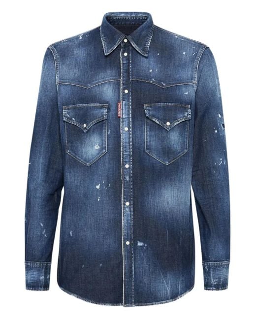 DSquared² 'fashion Western' Shirt in het Blue voor heren