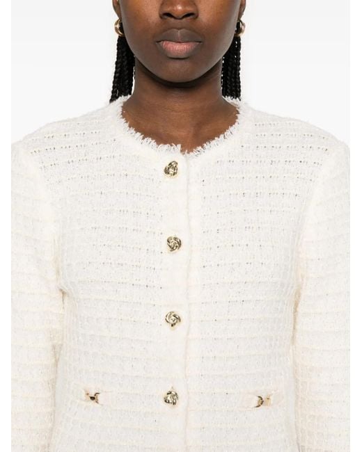 Marc Cain White Logo-Plaque Cardigan