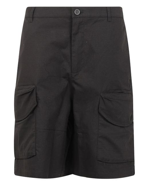 Daily Paper Black Cargo Bermuda Shorts for men