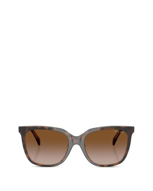 Polo Ralph Lauren Brown Tortoiseshell-Effect Cat-Eye Sunglasses
