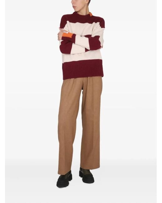 RIGHT FOR Red Striped Jumper for men