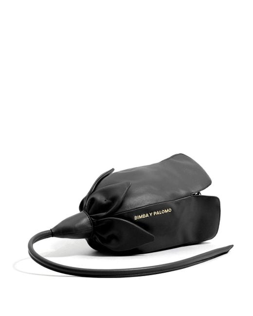 Bimba Y Lola Black X Palomo Rose Leather Tote Bag