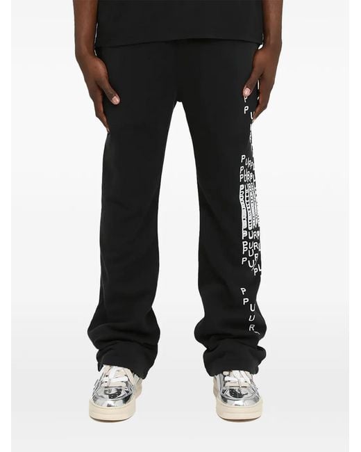 Purple Brand Black Mwt Fleece Pant for men