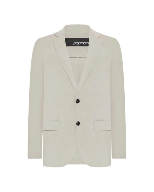 Rrd White Surflex Single-Breasted Blazer for men