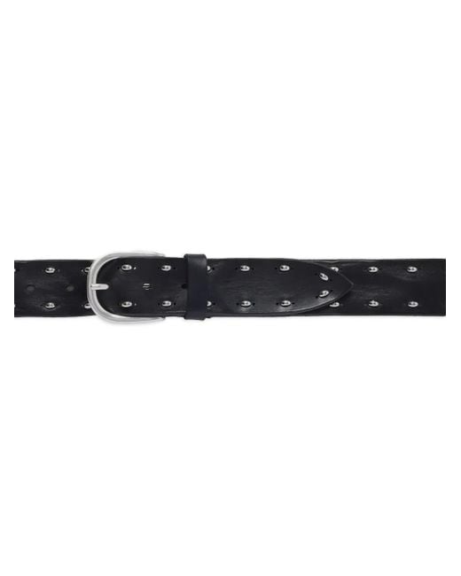 Orciani Black Studded Belt for men