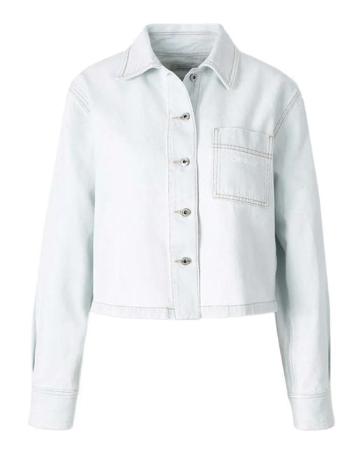 Off-White c/o Virgil Abloh Blue Button Stripes Jacket